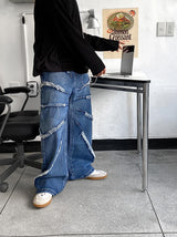 No.0438 tornado cutting denim PT