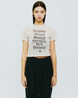レンタルフォレストタイポクロップニット/RENTAL FOREST TYPO CROP KNIT-IVORY