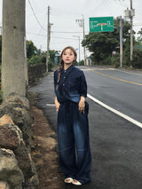 ディープオーシャンデニムセットアップパンツ