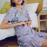 [Wrap Dress] Dahila - Lilac (6626235056246)