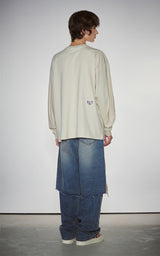  BLUR HEART LONG SLEEVE_BEIGE