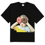 ADLV ベイビーフェイス半袖Tシャツ BLACK DONUTS 1 R