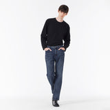 Signature Stud Tapered Crop Fit Denim Pants Dark Indigo