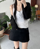 レースシャーリングビスチェ / Lace shirring bustier (4 colors)