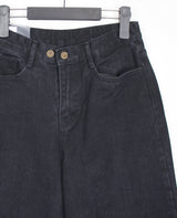 2ボタンワイドデニムパンツ / no.1796 Two-Button Wide Denim Pants (3color)
