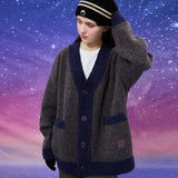 ボウクル2トーンカーディガン / Boucle two tone cardigan