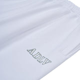 OUTLINE PRINTING LOGO TRAINING PANTS WHITE