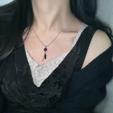 デューネックレス/Black dew necklace