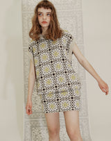 GRANNY SQUARE KNIT MINI SKIRT SAND BEIGE (6691436986486)