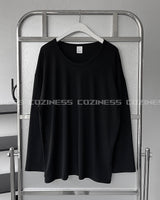 B747 Oversized fit U-neck Long-sleeved T-shirt (3 colors)