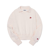 チェリーオープンカラースウェットシャツ / CHERRY OPEN COLLAR SWEATSHIRT [SALMON]