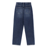 BRUSH WASHING DENIM RELAXFIT-BLUE