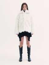 Popo fur jacket WHITE