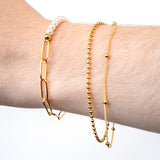 A pois rayered chain bracelet (6655036948598)