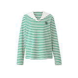 Sailor stripe top - Green (6671637872758)