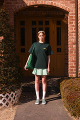 テニスボールクルーネックダークグリーンユニセックスTシャツ / Tennis ball crew neck dark green Unisex T-shirt