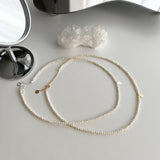 淡水パールイノセントデイリーシンプルレイヤードネックレス/dio Silver 925 Fresh Water Pearl Necklace Innocent Daily Simple Layered Necklace