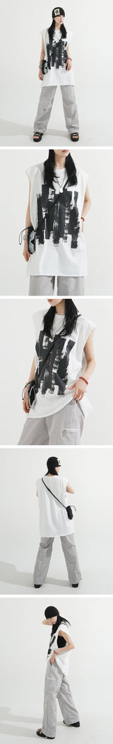 Over-fit Long Tank Top