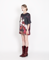 サテンオーバーサイズTシャツ / SATIN OVERSIZE T-SHIRT #CHERISH