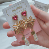 リボンパーティーピアス / Ribbon Party Piercing - Rosepink