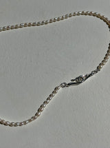 [92.5silver] hook pearl necklace