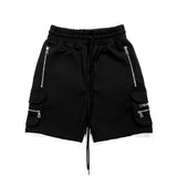TZ CARGO SHORTS PANTS - BLACK (6636025872502)