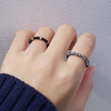 レターリング1 / [CCNMADE] LETTER RING 1 (Gray&Wine)
