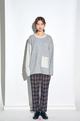KNIT X TERRY COMBINATION POCKET TEE (Gray) / コンビネーションポケットTシャツ