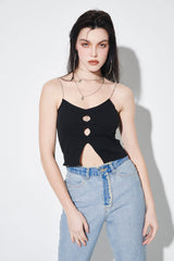 チェーンノースリーブトップ/CHAIN SLEEVELESS TOP