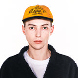 ウェア―ドセミサイクルコーデュロイフラットブリムキャップ/WEIRD SEMICIRCLE CORDUROY FLAT BRIM CAP (YELLOW)