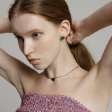 プチハートピアス/Petite Heart Earrings_Green