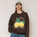 ダブルレモンスウェットシャツ/DOUBLE LEMON SWEATSHIRT_BROWN