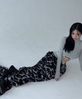 [UNISEX] Camouflage Fleece Wide Pants