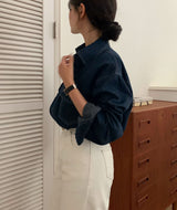 [Bellide made/Long-sleeved version] Vintage Pocket Denim Shirt