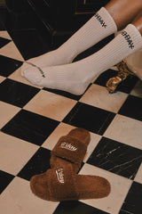 グッドデイファリーサンダル/G'day furry sandals (brown)