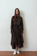 "PRE-ORDER 4/16~" WOOD-CUT DROP-SHOULDER SHIRT (Khaki) (6546131124342)