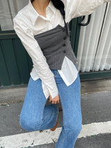 Toggle knitted tube top 