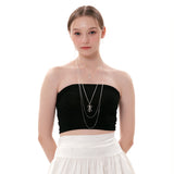 Key Ribbon Necklace(Long)