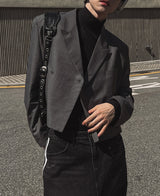 ルシッドクロップラップブレザー / [自主製作] Lucid crop wrap blazer (2 color)