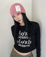 シーズンロゴセミウォーマークロップTシャツ