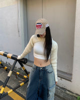 Crop hood knit