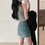 [3color] Stripe sleeveless