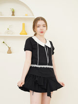 collar point blouse