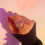 Silver Bear chain ring (6673130913910)
