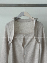 a sleeved bolero layered cardigan