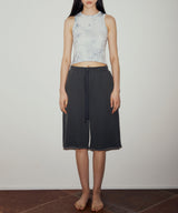 グラフィックノースリーブトップ / GRAPHIC SLEEVELESS TOP (BLUE)