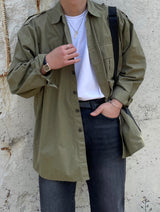 ピーチオーバーフィットシャツ/ポケットシャツ/PEACH OVERFIT TWO POCKET SHIRTS(3COLOR)