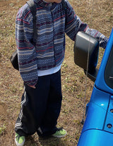 No.0450 P pattern fleece hood JK (3color)