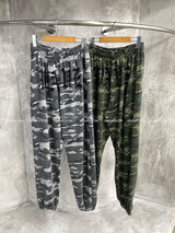 Camouflage Lettering Jogger Pants