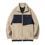 Semi Overfit Seperate Block Track Jacket J15 Beige/Navy (6604000657526)